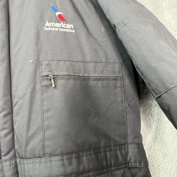 Steelguard American Airlines Work‎ Wear Hooded Winter Coveralls Mechanic Sz XL - Picture 5 of 16
